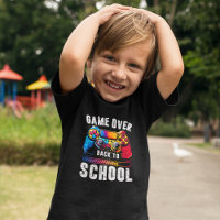 Game Over Back to School Gamer Student Kid
