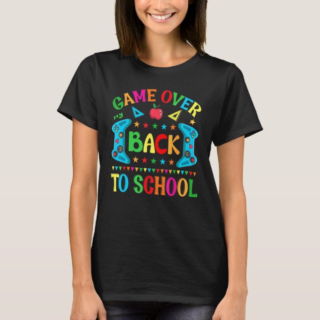 Camiseta Game Over Back To School Video Game Leveled Up Boy (Anverso)