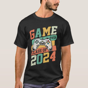 Camiseta Game Over Clase De 2024 Video Juegos Graduación Ju