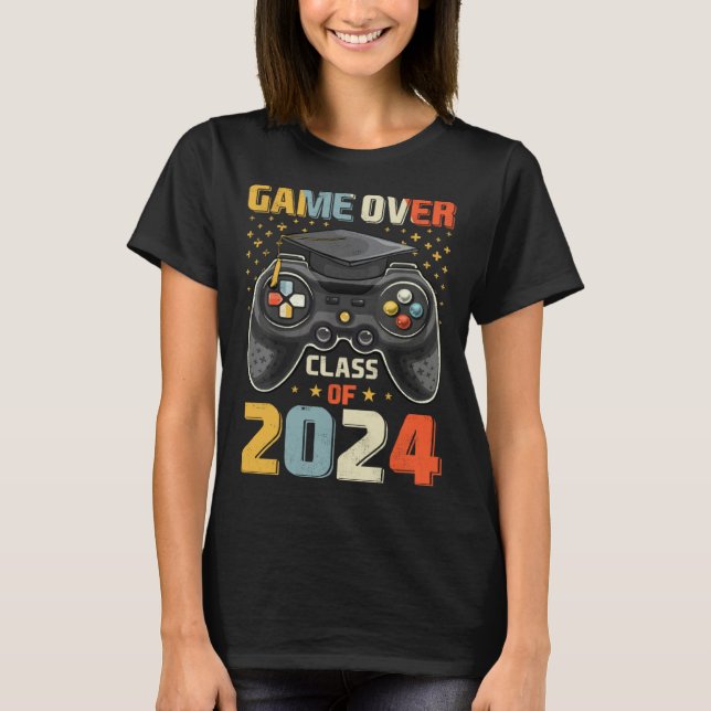 Camiseta Game Over Class Of 2024 Graduation Happy Last Day  (Anverso)
