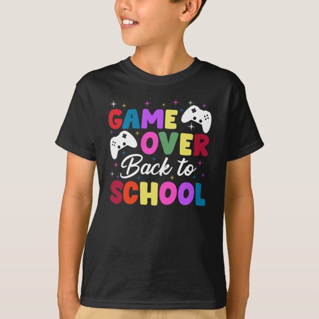Camiseta Game Over De Vuelta a la Escuela (Anverso)