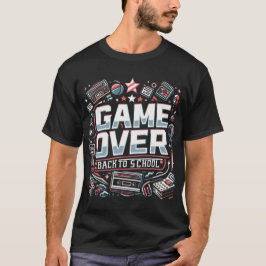 Camiseta Game Over, De Vuelta a la Escuela: Vibraciones Ret