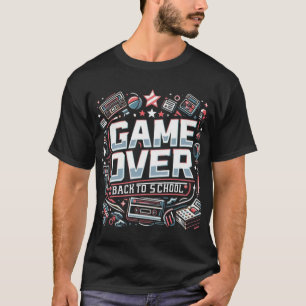 Camiseta Game Over, De Vuelta a la Escuela: Vibraciones Ret