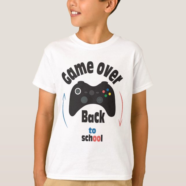 Camiseta Game Over De Vuelta Al Cole  (Anverso)