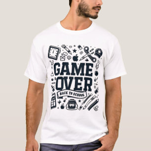 Camiseta Game Over, De Vuelta al Cole: Esenciales Monocromo