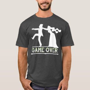 Camiseta Game Over Funny Bachelor Party Wedding Party Groom