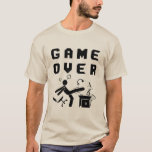 Camiseta Game Over Gamer Rage Funny Gaming Humor Design<br><div class="desc">A bold and funny gaming design featuring a gamer kicking a gaming console after a frustrating “Game Over” moment. This relatable gamer humor artwork captures the classic rage-quit feeling every player understands. Perfect for gamers, video game lovers, esports fans, and anyone who enjoys funny gaming culture and relatable gamer moments....</div>
