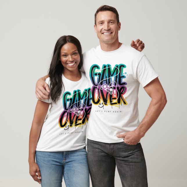 Camiseta Game over graffiti joystick gamer (Unisexo)