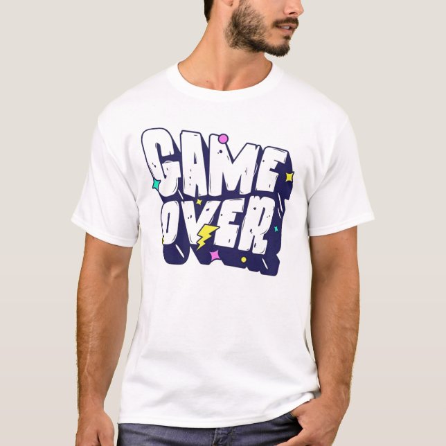 Camiseta Game Over Graphic T-Shirt – Retro Gamer Tee  (Anverso)