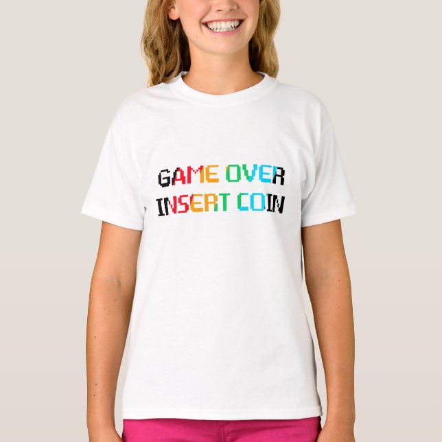 Camiseta Game Over Insert Coin (Anverso)