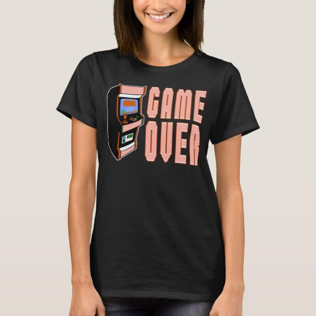 Camiseta Game over insert coin for retro gamers and video p (Anverso)
