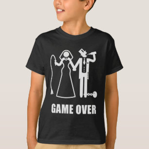 Camiseta Game Over (jga Novia Y Novio Nueva Cerveza Con Whi
