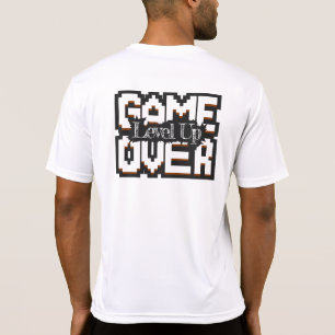 Camiseta Game Over, Level Up: Mundo de Juego Retro Pixelado