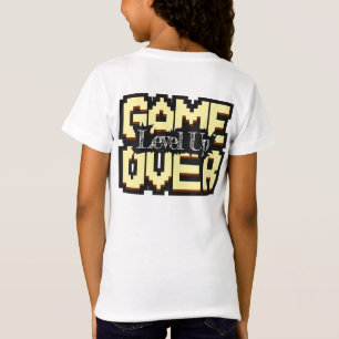 Camiseta Game Over, Level Up: Mundo de Juego Retro Pixelado