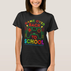 Camiseta Game Over Regreso a la Escuela Profesor Estudiante