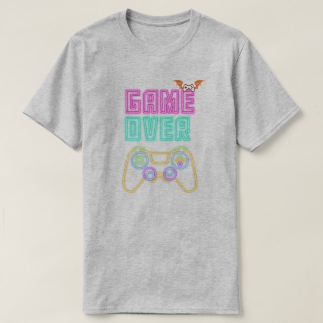 Camiseta "Game Over" Retro Video Game T-Shirt (Diseño del anverso)