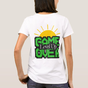 Camiseta Game Over: Revive Juegos Antiguos, Sube de Nivel t