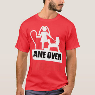Camiseta Game Over se casó Fiesta de bodas Novio
