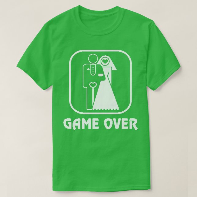 Camiseta Game Over Stag Party Funny  Bride Groom  (Diseño del anverso)