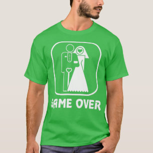 Camiseta Game Over Stag Party Funny Bride Groom
