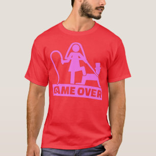 Camiseta Game Over Stag Party Funny  Bride Groom 248