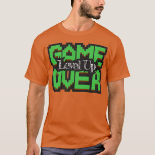Camiseta Game Over Sube de Nivel Mundo de Juego Retro Piela
