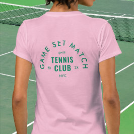 Camiseta Game Set Match Après Tennis Club Custom Pink