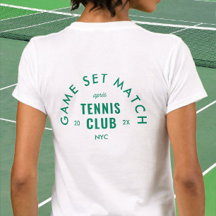 Camiseta Game Set Match Après Tennis Club Personalizado Bla