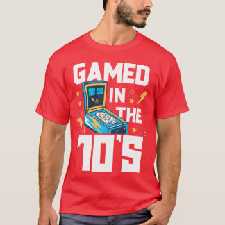 Camiseta Gamed Inhe 70s Pinball For Men Retro Arcade Gift f