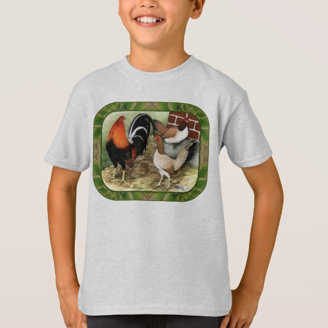 Camiseta Gamefowl en la granja (Anverso)