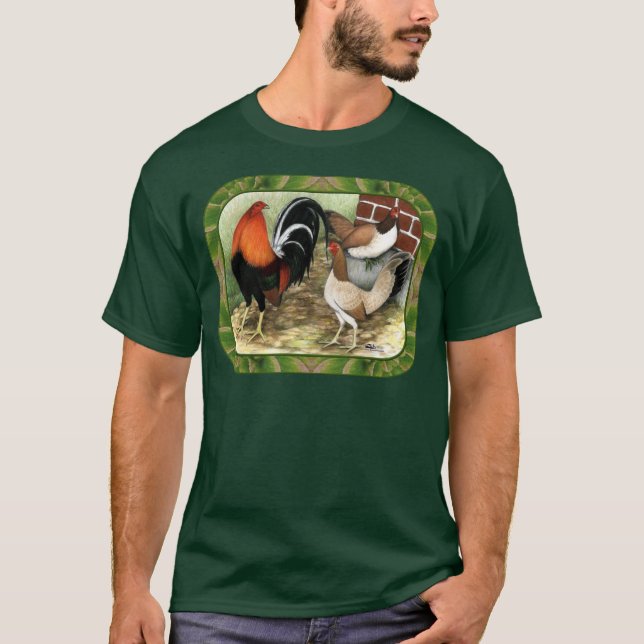Camiseta Gamefowl en la granja (Anverso)
