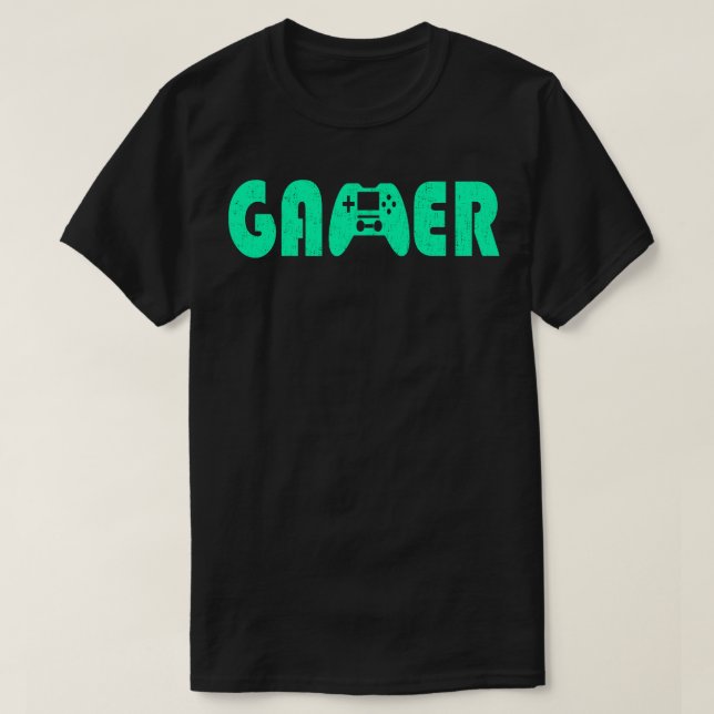Camiseta Gamepad Neon Green (Diseño del anverso)