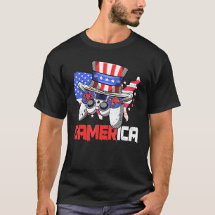 Camiseta Gamer 4th Of 7 Kids Boys Video Game Controller Usa