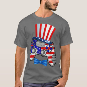 Camiseta Gamer 4th of July Video Games Controller American