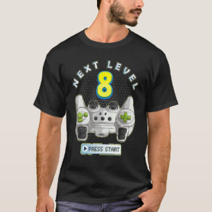 Camiseta Gamer 8Cumpleaños Next Level 8 Game Controller Bo