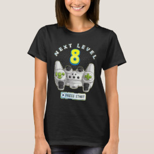 Camiseta Gamer 8Cumpleaños Next Level 8 Game Controller Bo