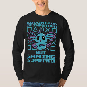 Camiseta gamer axolotl lindo axolotl videojugador