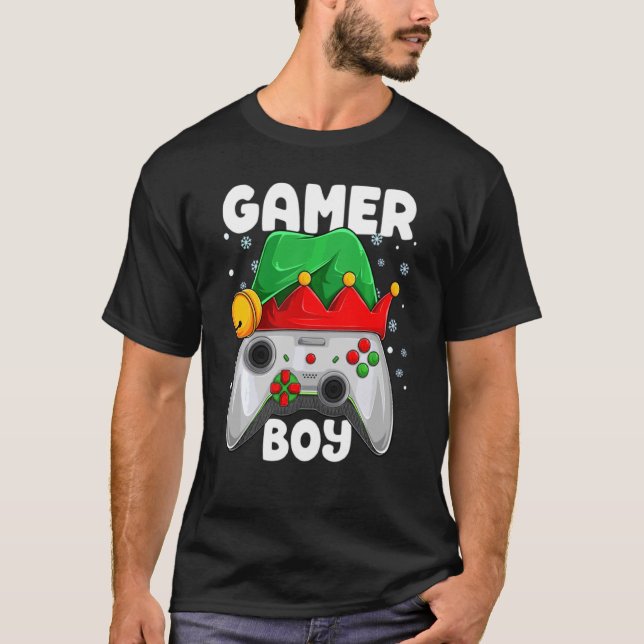 Camiseta Gamer Boy Navidades Gaming Video Gamer Coincidiend (Anverso)