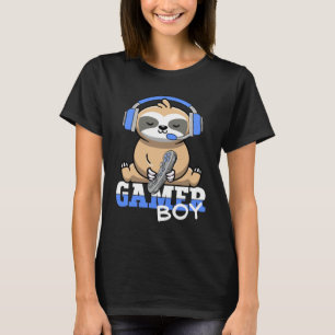 Camiseta Gamer Boy Sloth Gaming Sloth Bots Hombres Niños