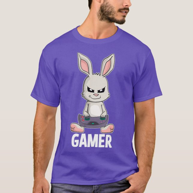 Camiseta Gamer Bunny Cute Rabbit Easter Video Game Rpg (Anverso)