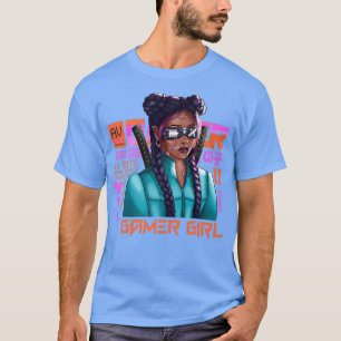 Camiseta Gamer chica Samurai Katana Ninja Japón virtual rea