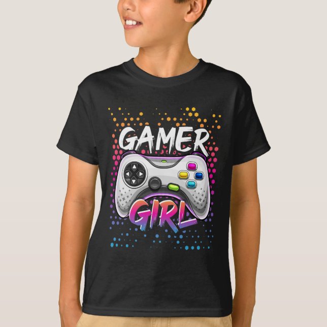 Camiseta Gamer Chica Video Game Controller Gaming Cumpleaño (Anverso)