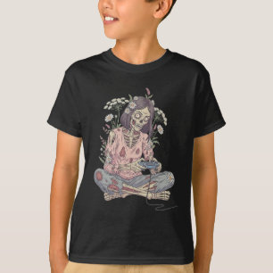 Camiseta Gamer Chica Zombie Cottagecore Undead
