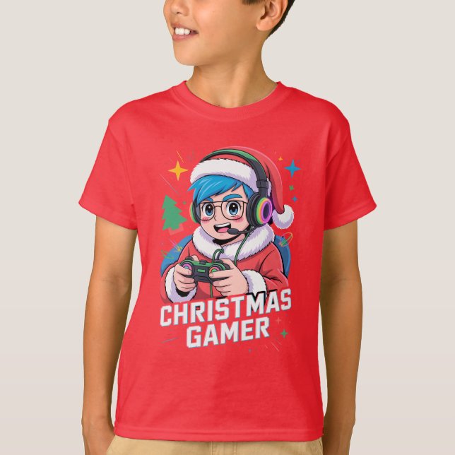 Camiseta Gamer Christmas Gifts Cool Kids Holiday Gamer  (Anverso)