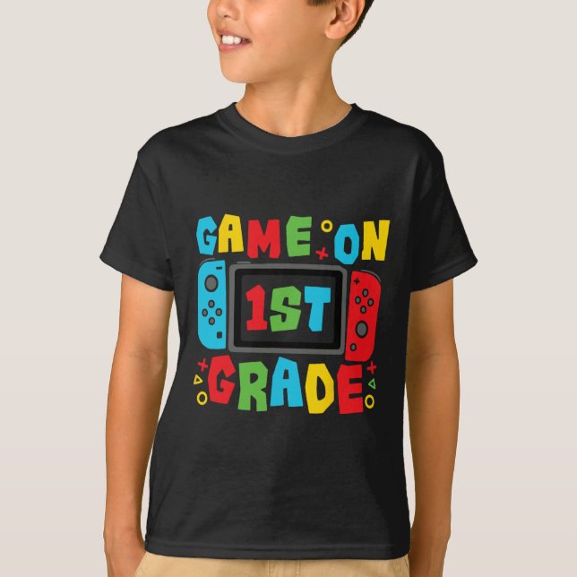 Camiseta Gamer Ck To School First Day Grade Team 1st Grade  (Anverso)
