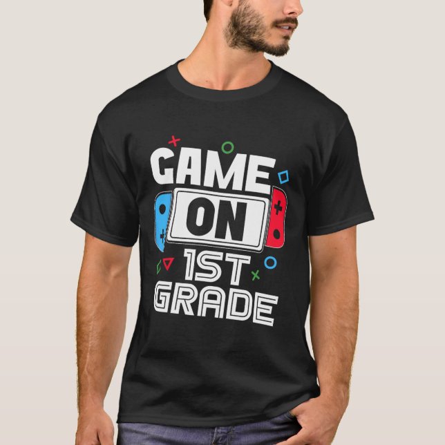 Camiseta Gamer Ck To School Funny Game 1st Grade Kids Boys  (Anverso)