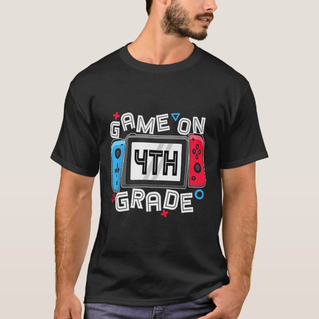 Camiseta Gamer Ck To School Funny Game On 4th Grade Kids Bo (Anverso)