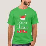 Camiseta Gamer Claus Christmas Funny Santa Matching Family<br><div class="desc">Stylish Red Santas Hat,  Mama Claus clothes. Greatest present for friend,  cousin,  elves,  wife,  baking team,  elf,  daughter,  sibling,  niece,  ma,  mother,  nana,  squad,  lady,  aunt,  mama,  housewife,  girlfriend,  sister,  granny,  grandma,  girl on New Year party 2022</div>