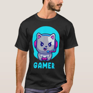 Camiseta Gamer Cool Cat Presentaciones de videojuegos incre