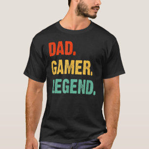 Camiseta Gamer Dad Legend Men Dad Video Gamer Daddy Gaming